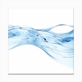 Water Wave Isolated On White Background Canvas Print