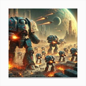 Inferno Titans Planetary Invasion Canvas Print