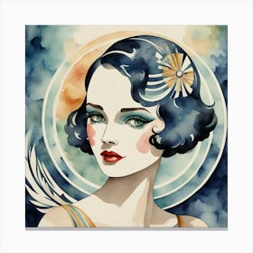 Deco Woman 1 Canvas Print