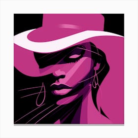 Woman In A Hat 11 Canvas Print