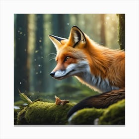 Red Fox In The Forest 49 Canvas Print