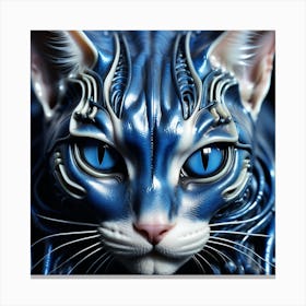 Blue Cat 5 Canvas Print