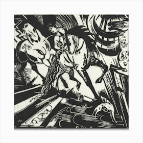 The Riding School (1913) By Franz Marc Canvas Print