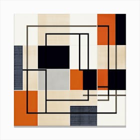 Abstract Odyssey: Squares Geometric Voyage Canvas Print