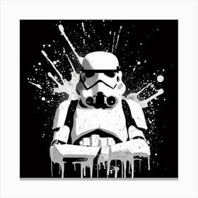Stormtrooper Paint Splatter Art Print Canvas Print