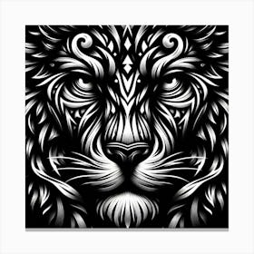 Tribal Lion Head 2 Canvas Print