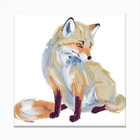Arctic Fox 01 Canvas Print