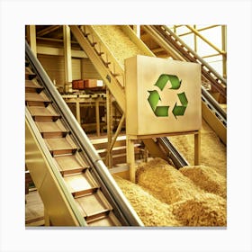 Recycling In A Factory Canvas Print