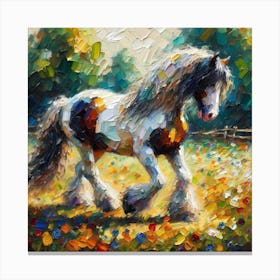 Horse nature Impressionism 2 Canvas Print