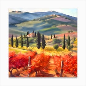 Tuscan Vineyards Canvas Print