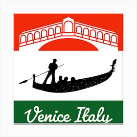 Venice Italy Flag Canvas Print