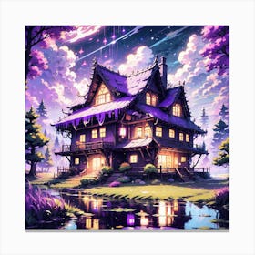 House In The Forest Canvas Print