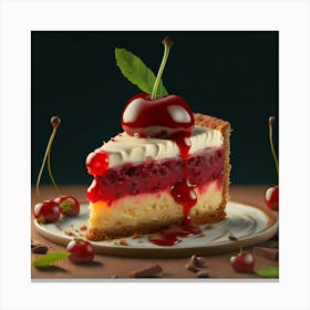 Cherry Cheesecake 4 Canvas Print