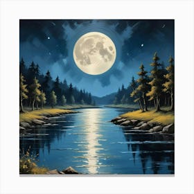 Moon River Art Print 2 Canvas Print