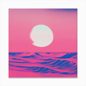 Minimalism Masterpiece, Trace In The Waves To Infinity + Fine Layered Texture + Complementary Cmyk C (47) Canvas Print