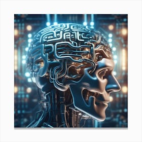 Cyborg Head 21 Canvas Print