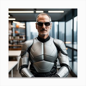 Futuristic Man In Futuristic Suit 52 Canvas Print