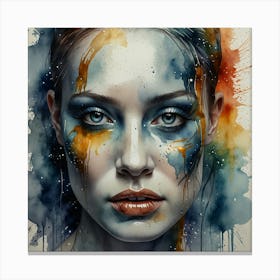 Watercolor Of A Woman 20 Canvas Print