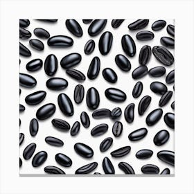 Frame Created From Black Beans On Edges And Nothing In Middle Miki Asai Macro Photography Close Up (7) Canvas Print
