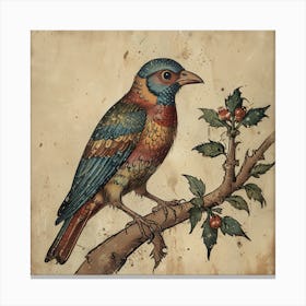 Bird On A Branch 2 Canvas Print