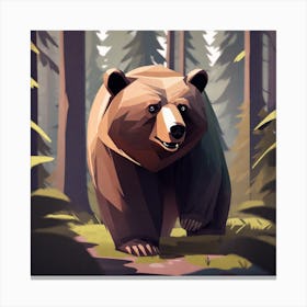 Bear In The Woods 13 Canvas Print