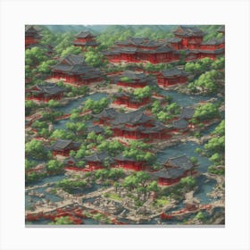 Chinese Village Canvas Print