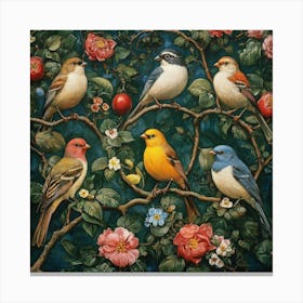 Birds In The Tree Art 1 Canvas Print