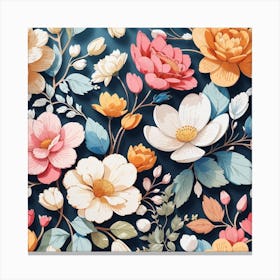 Floral Background Canvas Print