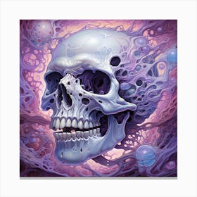 Skull With Bubbles 1 Canvas Print