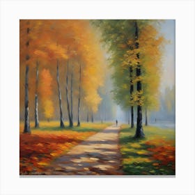 Autumn In The Park Canvas Print