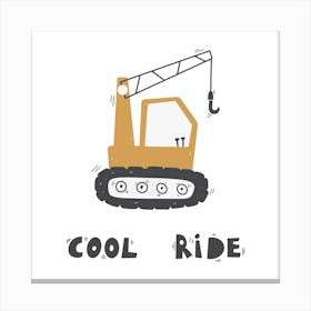 Cute Funny Crane  Canvas Print