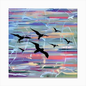 Seagulls In Flight Canvas Print