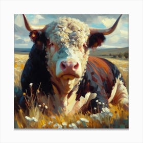 Hereford Bull Canvas Print