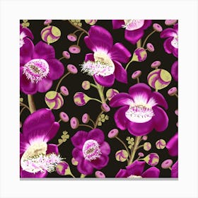 Floral Maximalist Purple Canvas Print