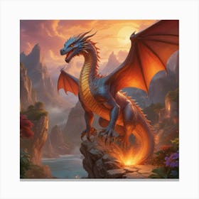 Dragon In The Sky 14 Canvas Print