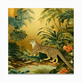 Leopards In The Jungle Canvas Print