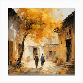 Autumn Street Canvas Print