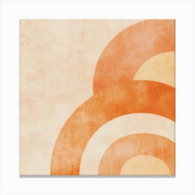 Abstract Orange Circles Canvas Print