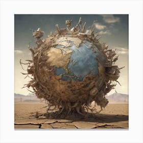 Earth In A Desert Canvas Print