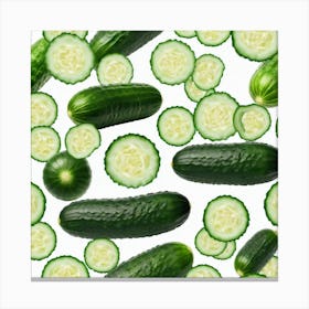 Cucumber As A Frame (73) Canvas Print