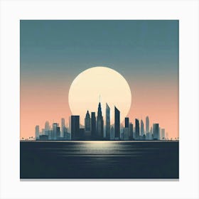 Dubai City Skyline 1 Canvas Print