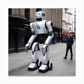 Robot In London 2 Canvas Print