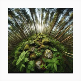 Ferns In The Forest 7 Canvas Print