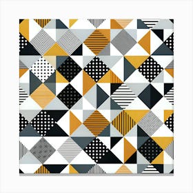 Pattern Tile Squares Triangles Seamless Geometry Canvas Print