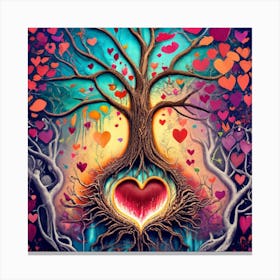 Heart Tree Canvas Print
