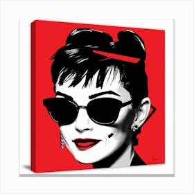 Audrey Hepburn Pop Art (12) Canvas Print