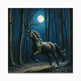 Horse In The Woods 12 Canvas Print