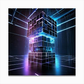 Futuristic Cube Canvas Print