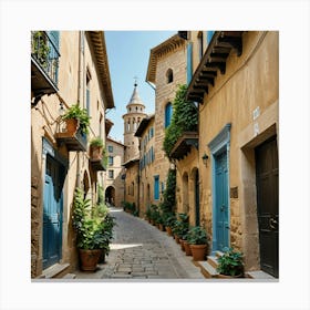 Narrow Street In The Old Town 1 Canvas Print