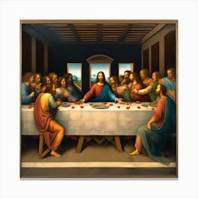 The Last Supper By Leonardo 1 Canvas Print